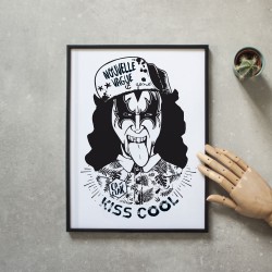 poster sérigraphié Gene Simmons Kiss Cool
