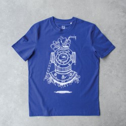 T-shirt bleu unisexe SKAPHE...